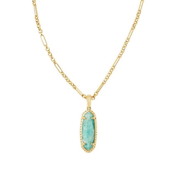 Kendra Scott 14K Gold Over Brass Amazonite
Pendant Necklace Turquoise new - Picture 2 of 4